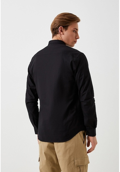 Erkek Gömlek Pamuklu Siyah Ön Pat'lı Slim Fit Düğmeli Yaka Logo Detaylı Gömlek Ncs Jeans 7276-siyah Siyah Erkek Gömlek Pamuklu Siyah Ön Pat'lı Slim Fit Düğmeli Yaka Logo Detaylı Gömlek Ncs Jeans 7276-siyah Siyah