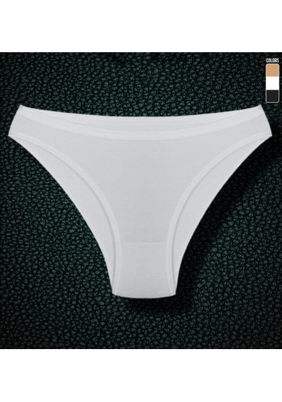 Q-en 6'lı Bayan Bikini Mikro Modal 2 Beyaz 2 Siyah 2 Ten 107 Beyaz - Siyah - Ten