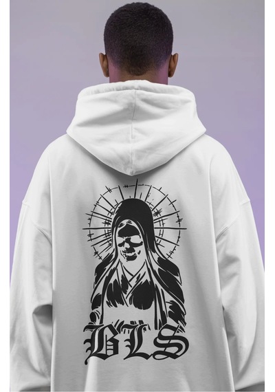 Sevbano Black Label Society Rock Metal Müzik Grubu Sırt Baskılı Unisex Ov beyaz