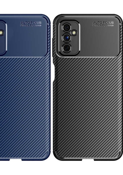 Samsung Galaxy Uyumlu M52 Kilif Lens Karbon Tasarim Negro Silikon Kapak 484823350