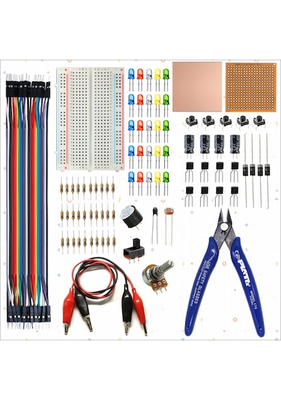 Breadboard Temel Elektronik Seti + Plato Yankeski