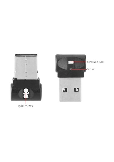 Sensörlü Renk Değiştirebilen Renkli Usb Lamba Usb-a Aydınlatma Dekoratif Mini Led Işık Rgb Çok Renkli