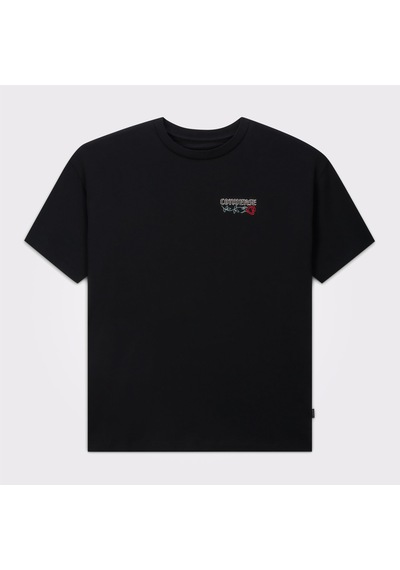 Converse Kadın Baskılı Siyah T-shirt