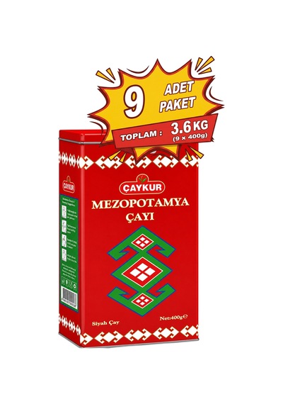 Mezopotamya Çayı 400 Gr. Teneke Kutu 400 Gr. Dokuzlu Paket