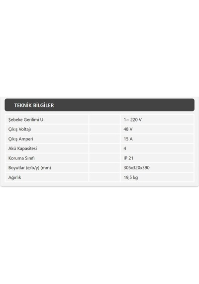 Bc4815 Demiriz 4 Akü Şarj Cihazı 15a Dijital Volt+akım Göstergeli