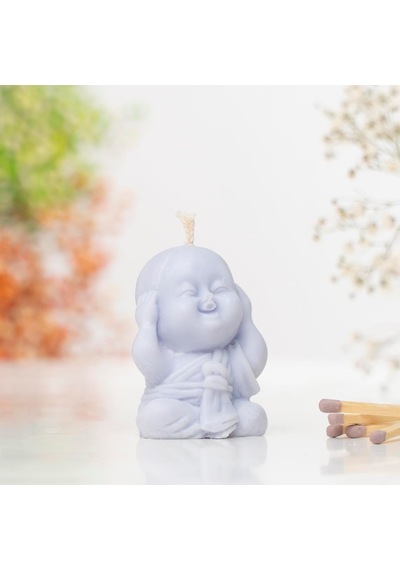 Duymadım Buddha Temalı Soya Wax Mum Mor