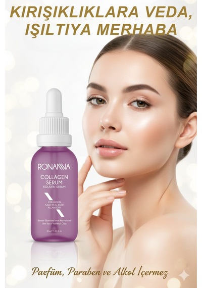 Ronanna Kolajen Serum Cilt Sıkılaştırıcı Kırışıklık Karşıtı Anti Aging Yoğun Nemlendirici Yüz Serumu 30 Ml