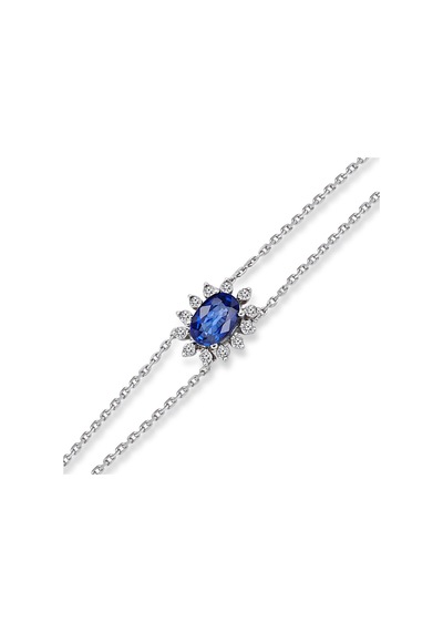 0,56 Karat Pırlantalı Safir Bileklik N11.79
