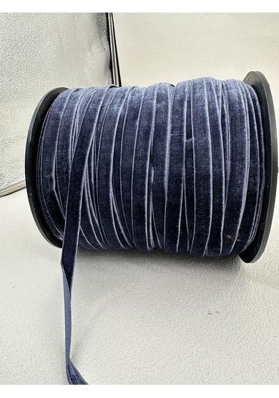 Paşateks- 1 Cm Düz Kadife-5 Metre Lacivert