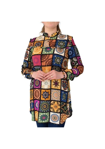 Kadın Etnik Desen Tunik Bgl-St02016