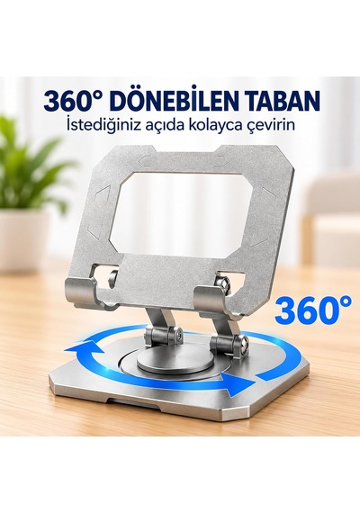 360 Döner Ayarlanabilir Metal Tablet Ve Telefon Standı, Ust1