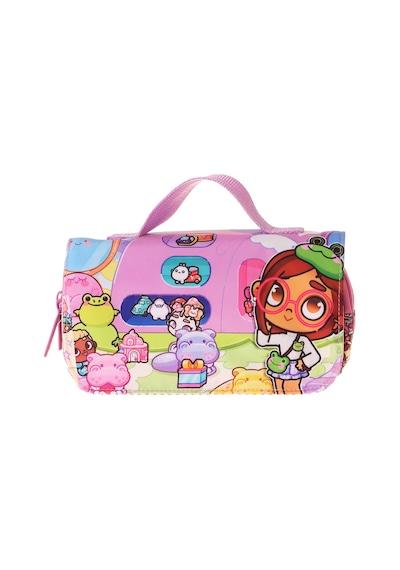 Kaukko Kids Taşıma Askılı Kız Çocuk Nagy Baskılı Şık Kalem Çantası Pembe - L5335
