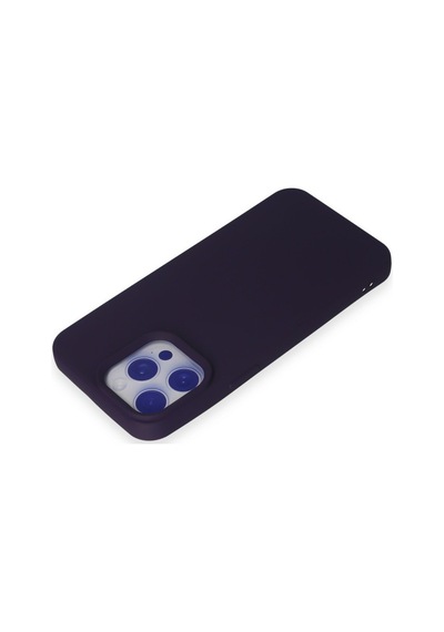 Apple Uyumlu iPhone 15 Pro Max Uyumlu Kılıf Nano İçi Kadife Silikon - Mor
