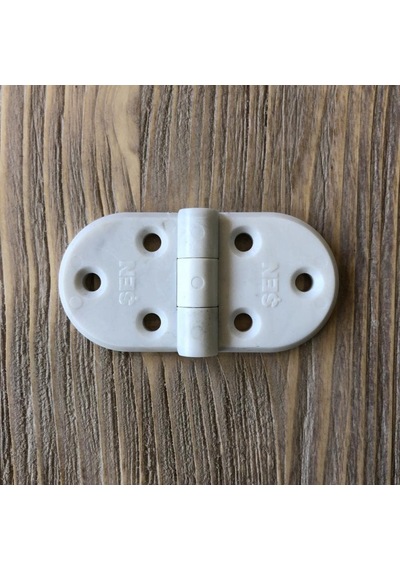 Plastik Oval Menteşe 7cm 2 Adet Beyaz Diğer