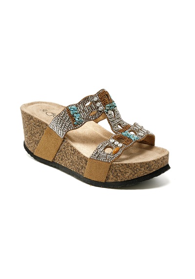 Terlik Kadın 25y101 Cl Guja Camel Kahverengi