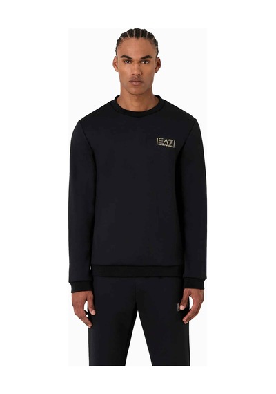 Ea7 Bisiklet Yaka Erkek Sweat Siyah