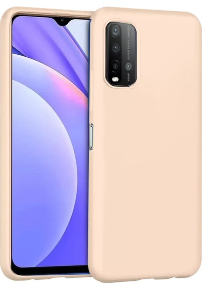 Newface Xiaomi Redmi 9t Kılıf Nano İçi Kadife Silikon - Pudra