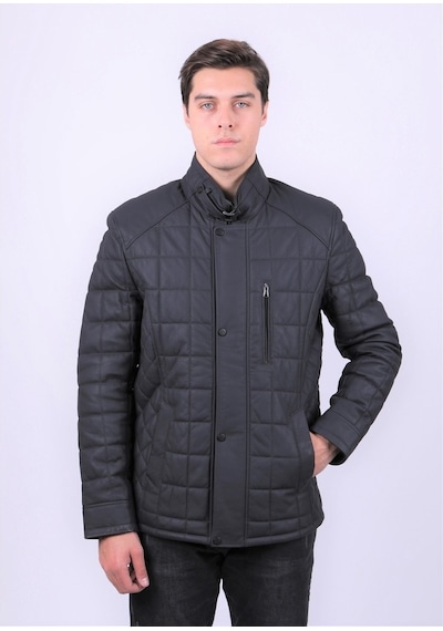 New Zaya Leather Erkek Lacivert Deri Mont Lacivert