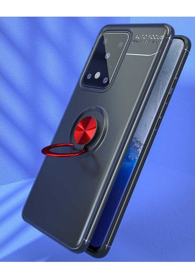 Samsung Galaxy Uyumlu S20 Ultra Kılıf Yüzüklü Magnetli Ravel Case