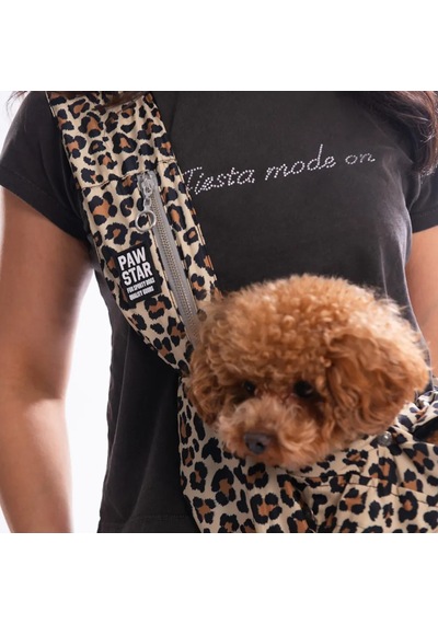 Pawstar Mbeya Gold Crossbody Küçük Irk Köpek Çapraz Taşıma Çantası İçi Tay Tüyü