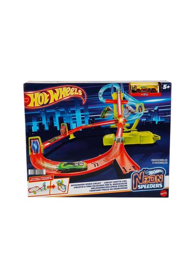 Hot Wheels Neon Yarışlar Çoklu Yarış Heyecan Pist Seti Hpc07 Şeffaf