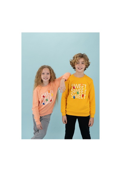 Haribo Somon Kız Çocuk Bisiklet Yaka Sweatshirt Hrbtxt306 Somon