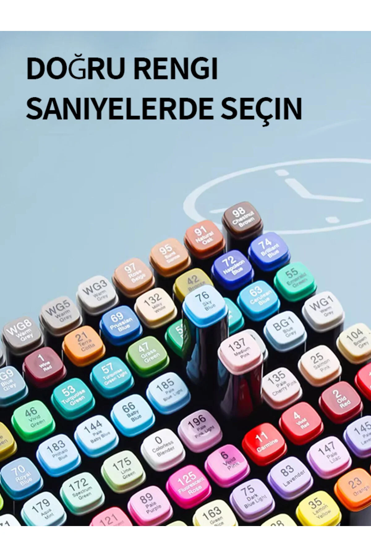 24 Renkli Çift Uçlu Kalın/ince Uçlu Keçeli Marker Seti - Profesyonel Çizim Ve Boyama