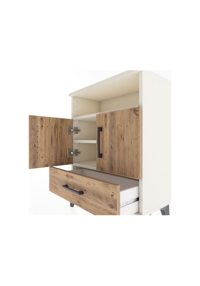 Arges Komodin 2 Raflı 2 Kapaklı 60x30x80 Aytaşı-çam Aytaşı