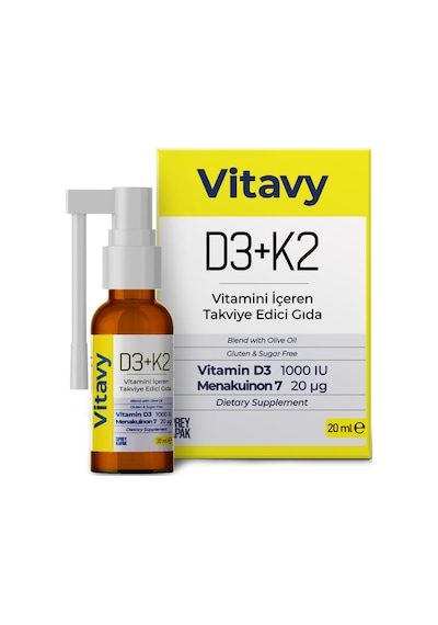 Vitavy D3K2 Vitamini Sprey 20 ML 140 Puff