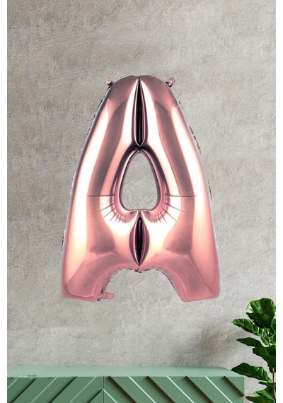 A Harfi Rose Gold Folyo Balon 100 Cm 40 Inç 1 Metre Baş Harf Balon Çok Renkli