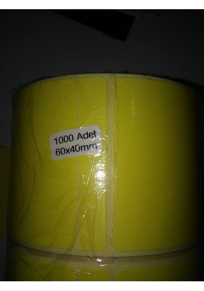 Eczane İlaç Tarif Etiketi Sarı Zemin Eko Termal  40 x 60 MM