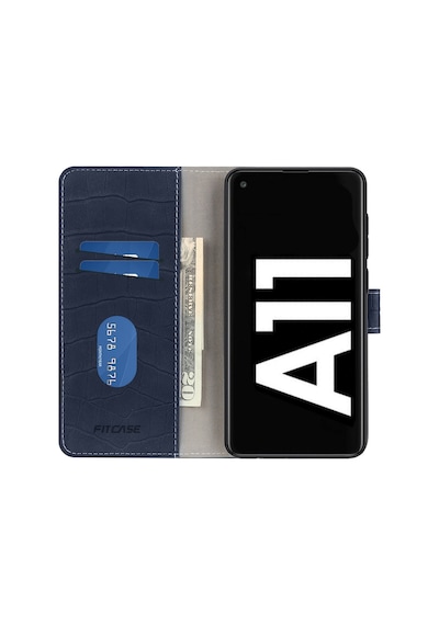 Samsung Uyumlu Galaxy A11 Kilif Kroko Desen Kapakli Cüzdanli 489388778