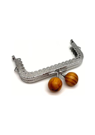 Angel Çanta Aksesuar 8.5 Cm Gümüş Renk Ahşap Toplu Cüzdan Klipsi, Cüzdan Bursu