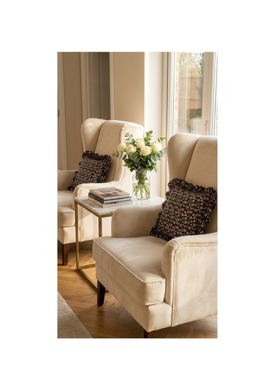 2 Adet %100 Pamuk Simli Siyah Şeker Desenli Fırfırlı Kırlent Kılıfı 40x40 Siyah - 901312473 Siyah