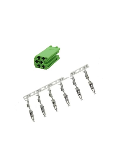 Mini İso Soket Yeşil 6 Pin