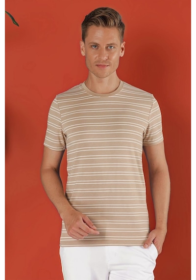 Efor Ts 851 Bej Spor T-shirt Bej