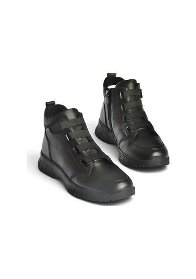 Fox Shoes Z555560903 Siyah Hakiki Deri Comfort Ortopedik Taban Kadın Bot