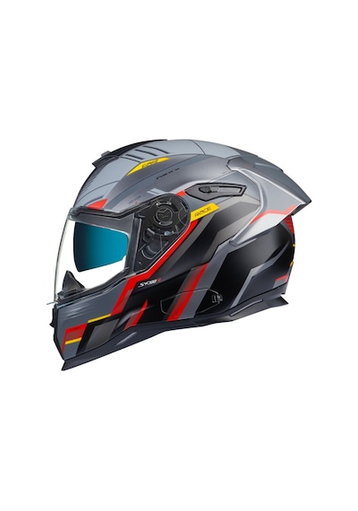 Nexx Sx.100R Grıdlıne Mat Kask Gri-Kırmızı