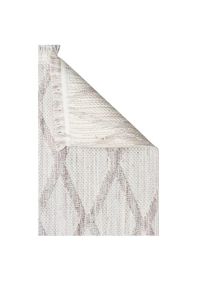 Bespoky Cozy 4 Grey Geometrik Modern Salon Halısı