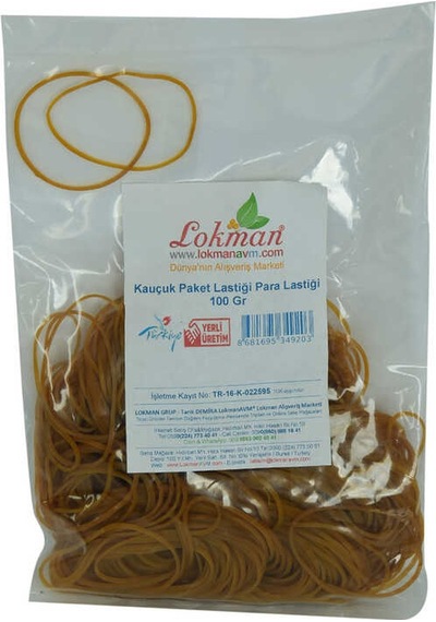 Kauçuk Paket Lastiği Para Lastiği 100 Gr Paket