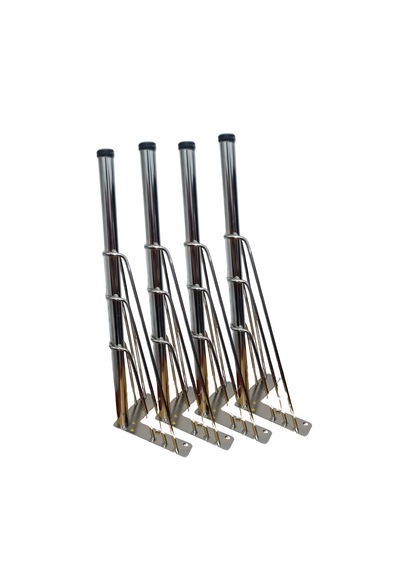 4'lü Metal Mobilya Ayağı Gold 32 Cm Sehpa Puf Koltuk Ayağı Vidalı Hairpin Ayak Gümüş