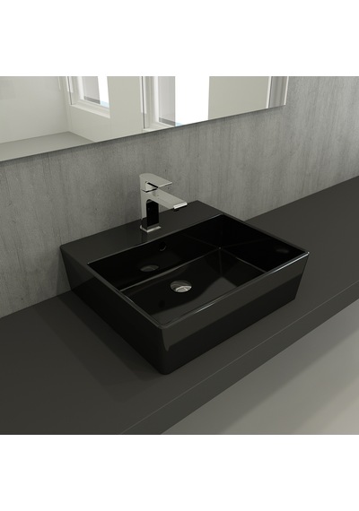Bocchi Milano Lavabo 50 CM Parlak Siyah 1216-005-0126