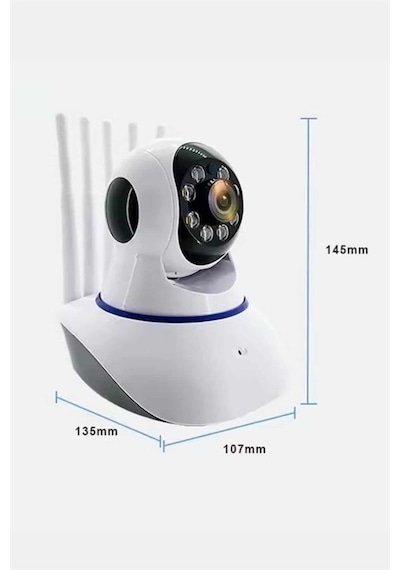Techmrt Akıllı Gece Görüşlü Sensörlü Wifi Kamera Telefondan Takip Edilebilir