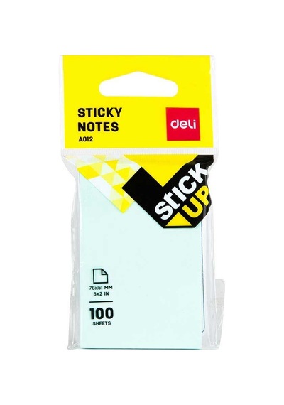 Deli Pastel Renkler 100 Yp. 76x51 Mm Yapışkanlı Not Kağıdı A01202