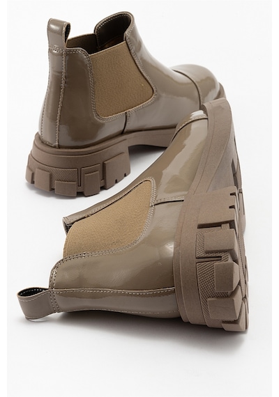 Luvishoes Cafune Koyu Bej Rugan Kadın Bot Koyu Bej