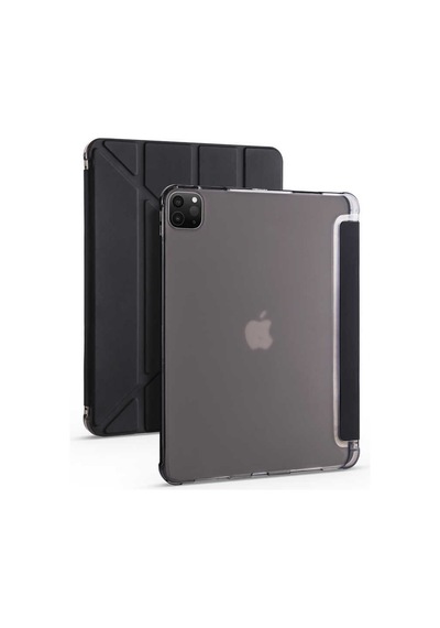 Apple Uyumlu iPad Pro 12.9 5. Nesil 2021 Kılıf Kalem Bölmeli Trifolding Case A2378 A2379 A2461 A2462