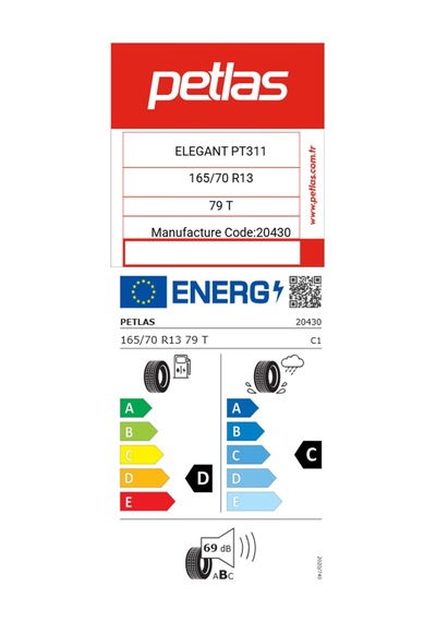 Petlas 165/70R13 79T Elegant Pt311 79T Yaz Lastiği 2025