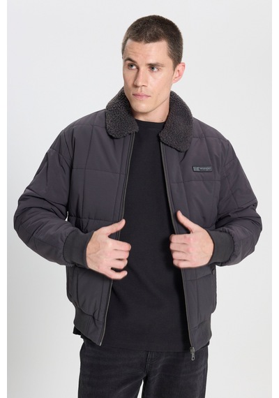 Wrangler Regular Fit Normal Kesim Antrasit Bomber Ceket W232228003 Antrasit