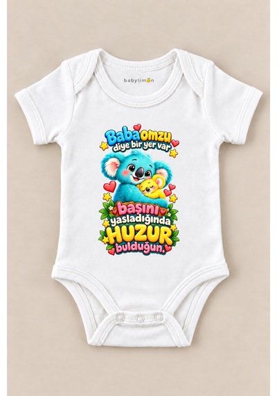 Babylimon Baba Omzu Diye Bir Yer Var Başını Yasladığında Huzur Baskılı Bebek Zıbını Beyaz - 930083864 Beyaz Babylimon Baba Omzu Diye Bir Yer Var Başını Yasladığında Huzur Baskılı Bebek Zıbını Beyaz - 930083864 Beyaz