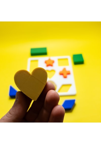 9 Parçalı Kalın Geometrik Bultak - Renk Ve Şekil Öğrenme Montessori Seti, Bebek İnce Motor Oyunu